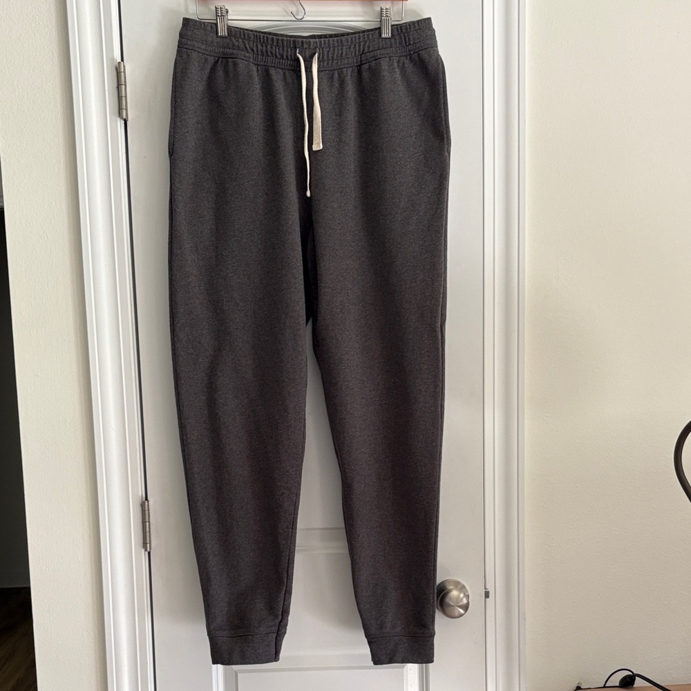 Coyuchi Dillon Gray French Terry Joggers for Men Size Large